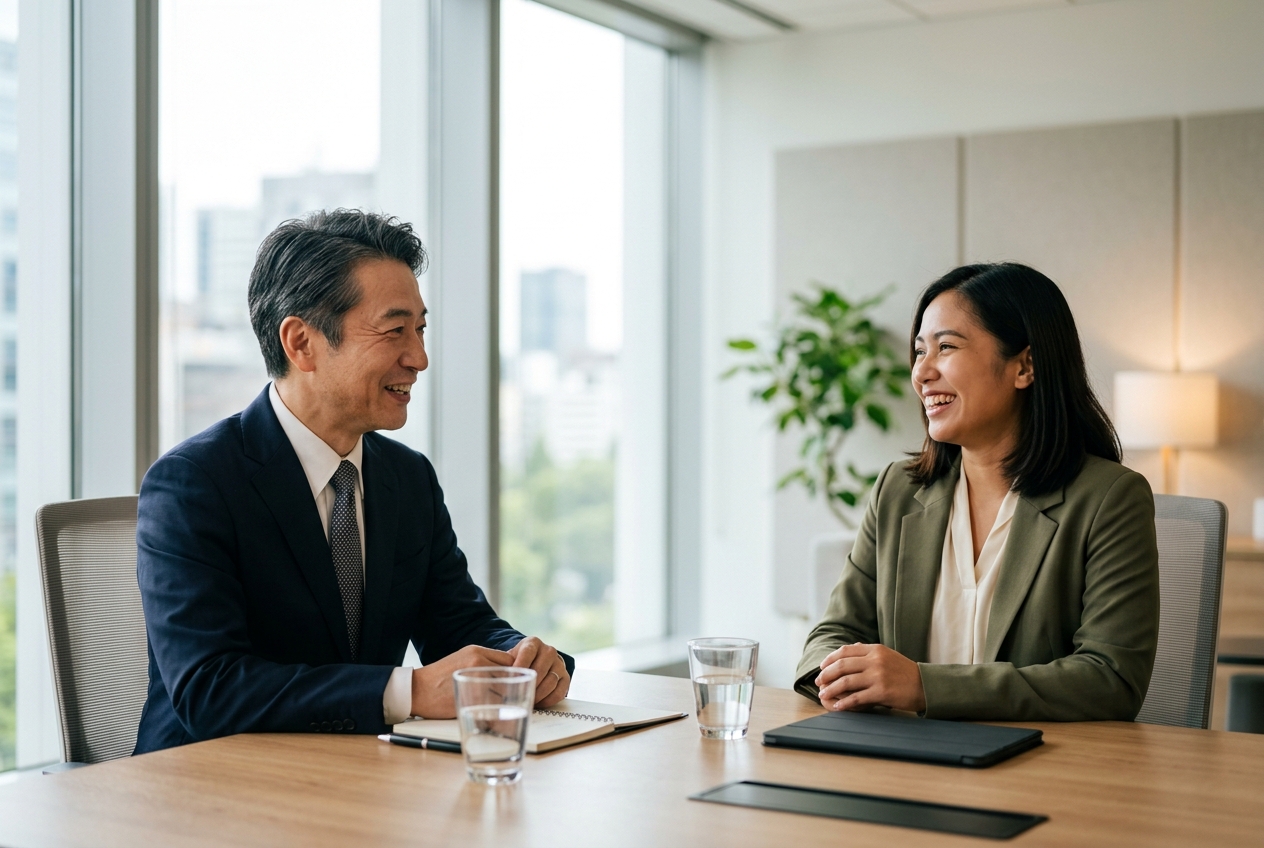就業後の定着支援の様子